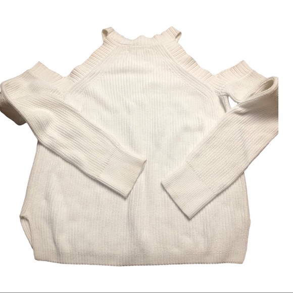 Rag & Bone Dana Cold Shoulder White Sweater Size Pre-Loved - Picture 6 of 15